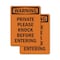 Signmission Private Please Knock Before Entering OSHA Warning Sign, Vinyl Decal, 3.5in W x 5in L, 2PK OS-2PACK-WS-D-35-V-13459 - alternate 1